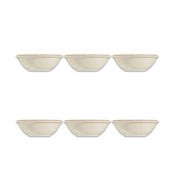 Lot 6 bols beige LUNEA porcelaine style minimaliste chic