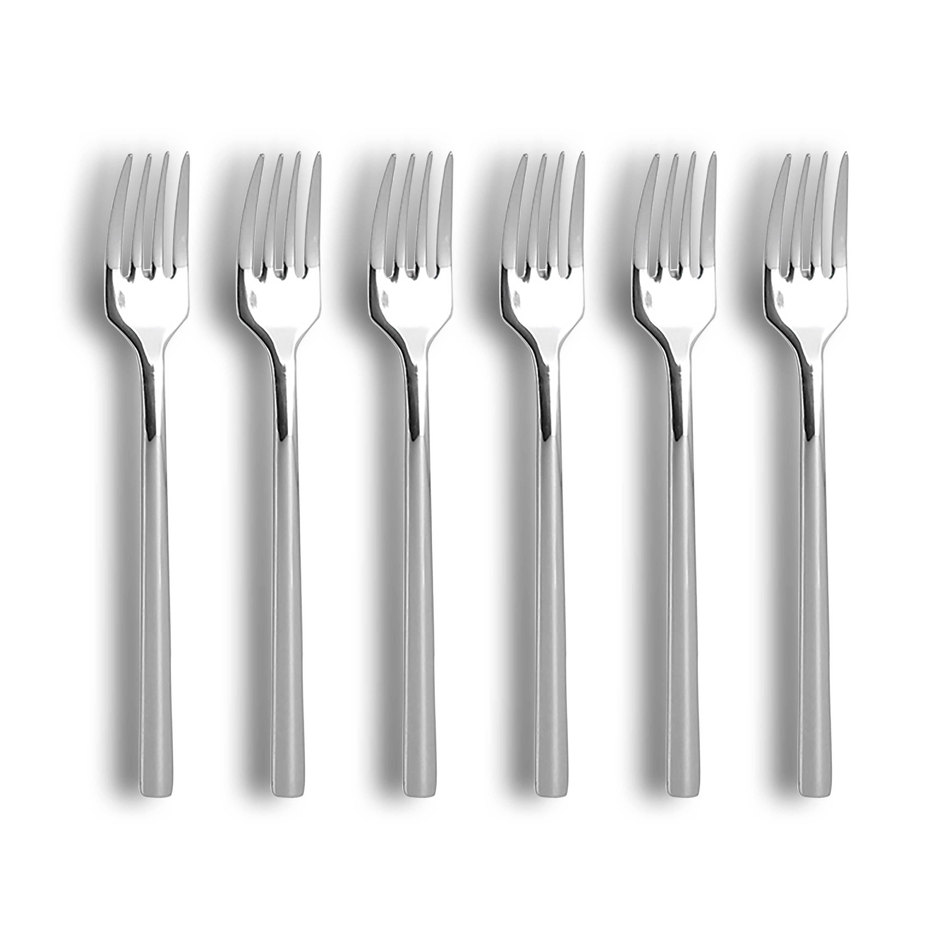Lot De 6 Fourchettes à Dessert TOPBATHY Acier Inoxydable Manche Céramique - Fourchettes Gâteau Fruits Pâtisserie