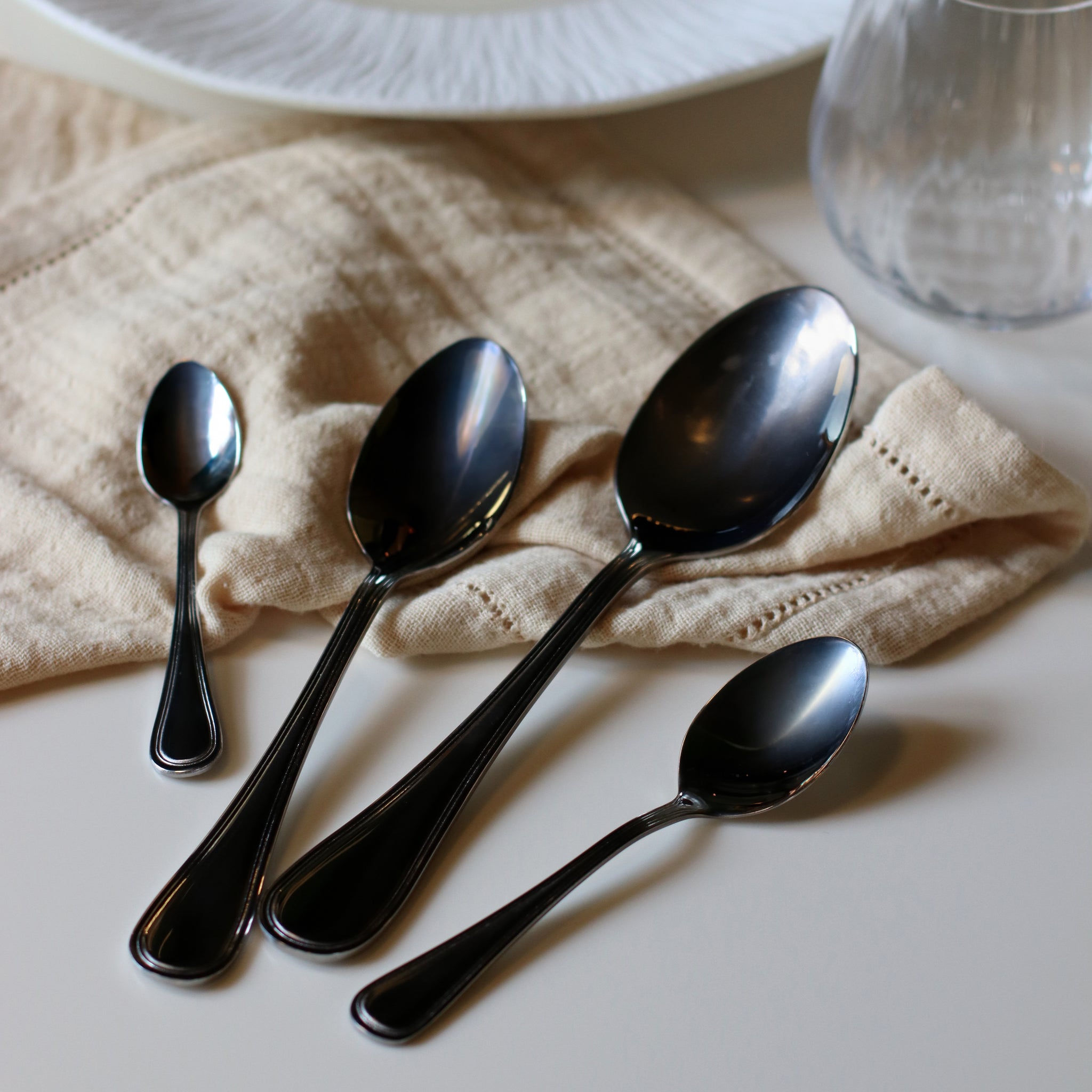 Obston Stainless Steel Dessert Spoons - 6.5 Inch Set Of 12, Heavy Duty Serving Spoons